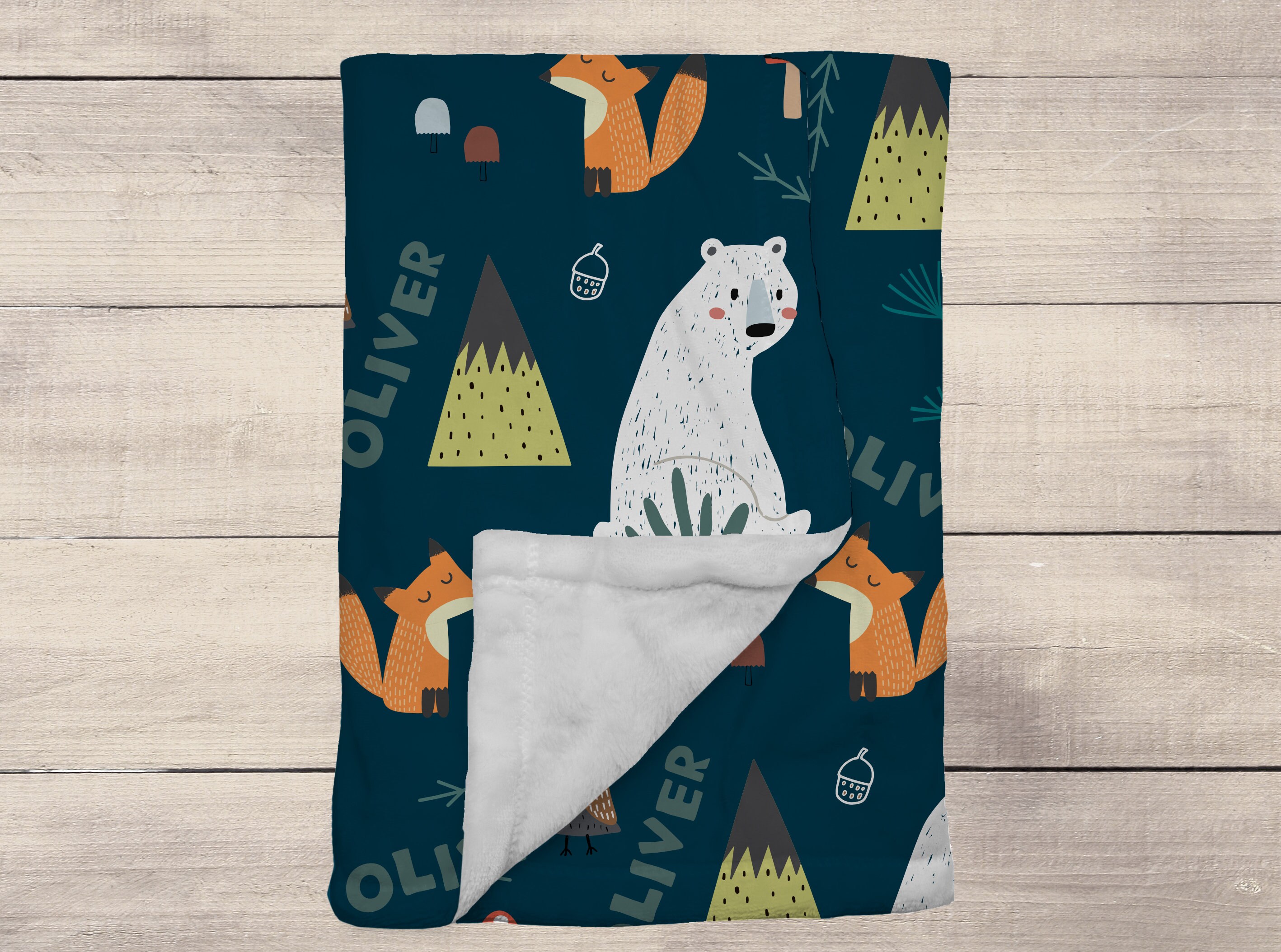 Woodlands Baby Blanket Animals Baby Blanket Baby Blanket Etsy