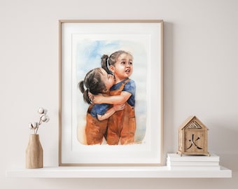 Custom Hand-painted Watercolour Portraits