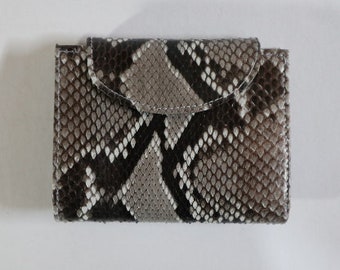 Genuine Python / Python Snake Skin Wallet Button Closure Wallet for men and women + free shipping