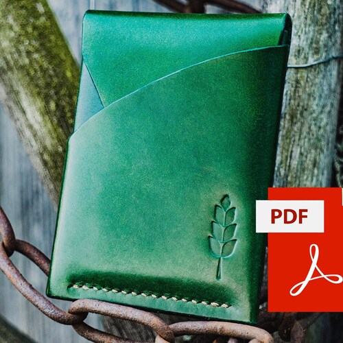 Minimalist Leather Wallet PDF Template USD Sized Leather - Etsy