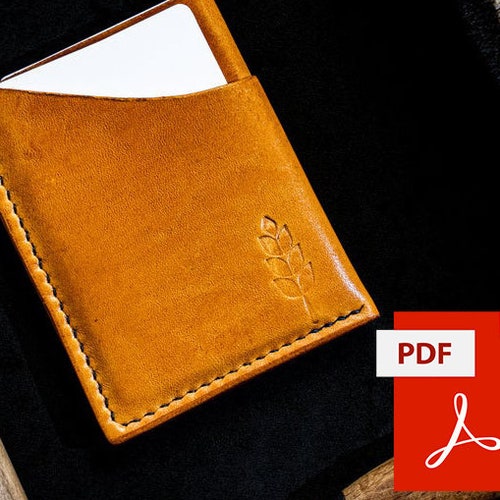 EURO Sized Leather Wallet Pattern Minimalist Leather Wallet - Etsy