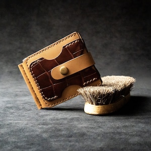 Fermasoldi esotico fatto a mano, Portafoglio fermasoldi in pelle pieno fiore Tempesti italiano, Fermasoldi personalizzato, Fermasoldi sottile, Regali per lui
