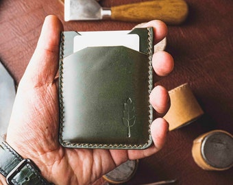 Dark Green Minimalist Money clip cardholder