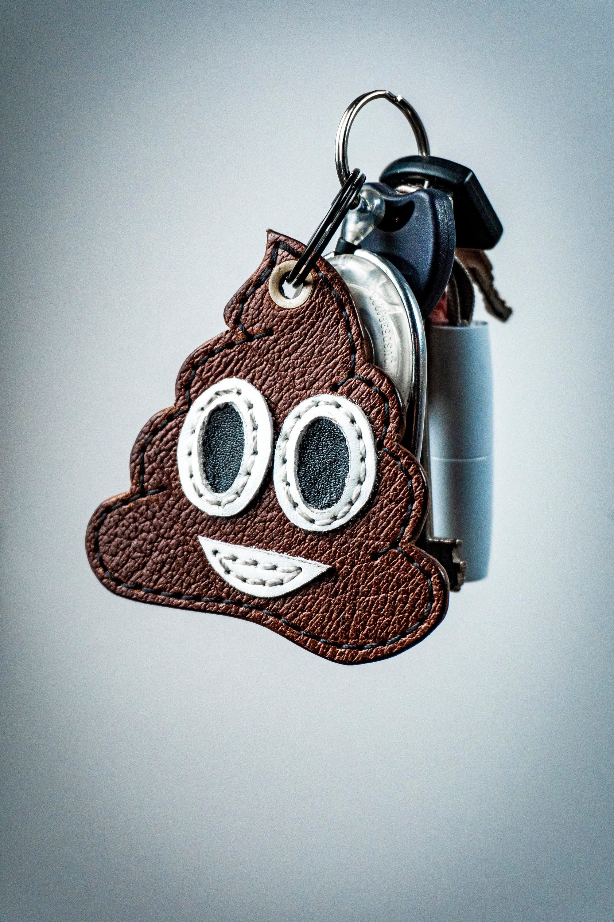 Poop Happens Emoji Keychain