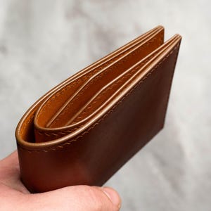 Brown Buttero Bifold Wallet, Classic Men Wallet, Personalized Wallet, Engraved Wallet