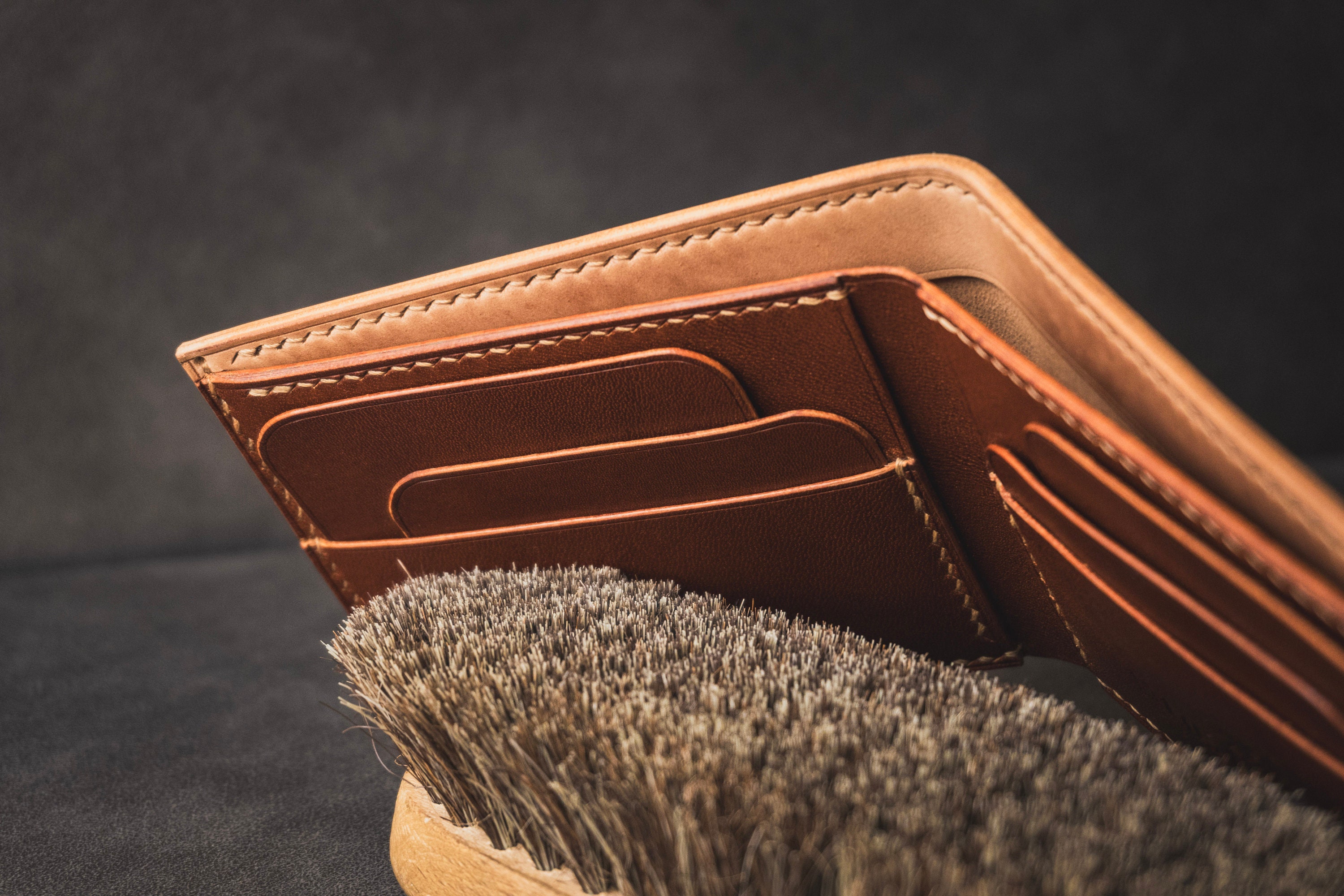 Shell Cordovan Leather Bifold Wallet, Handmade Luxury Wallet - Etsy