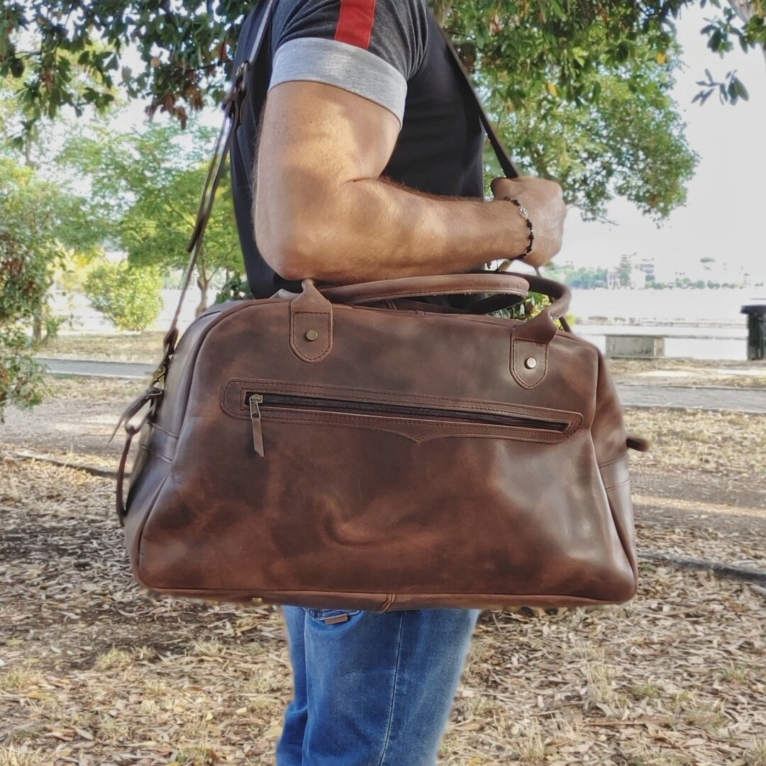 Leather Travel Bag Unisex Travel Bag Corfu Women Men Natural - Etsy