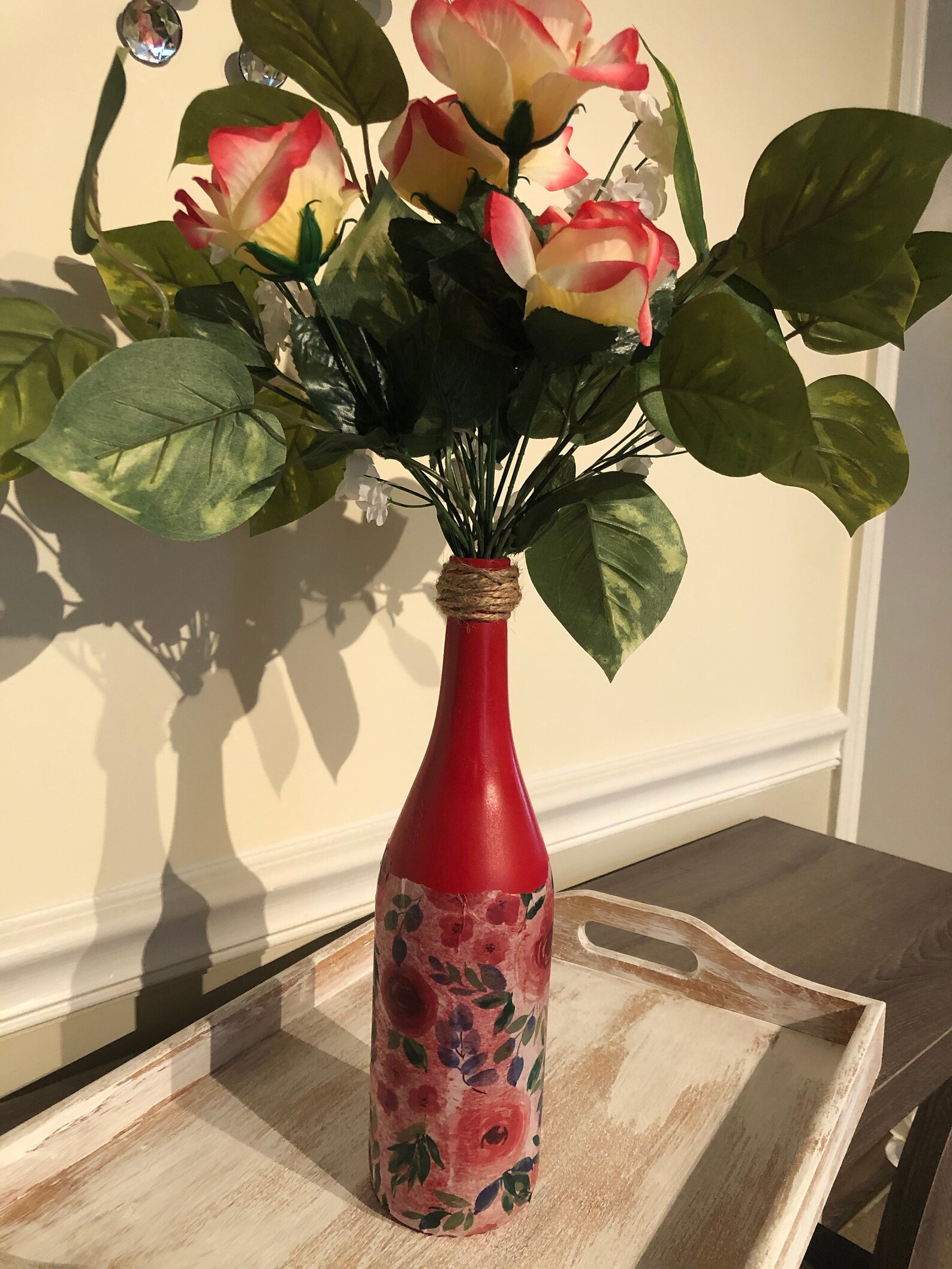 Red Table Decor Red Centerpiece Roses Red Floral Red Home Etsy