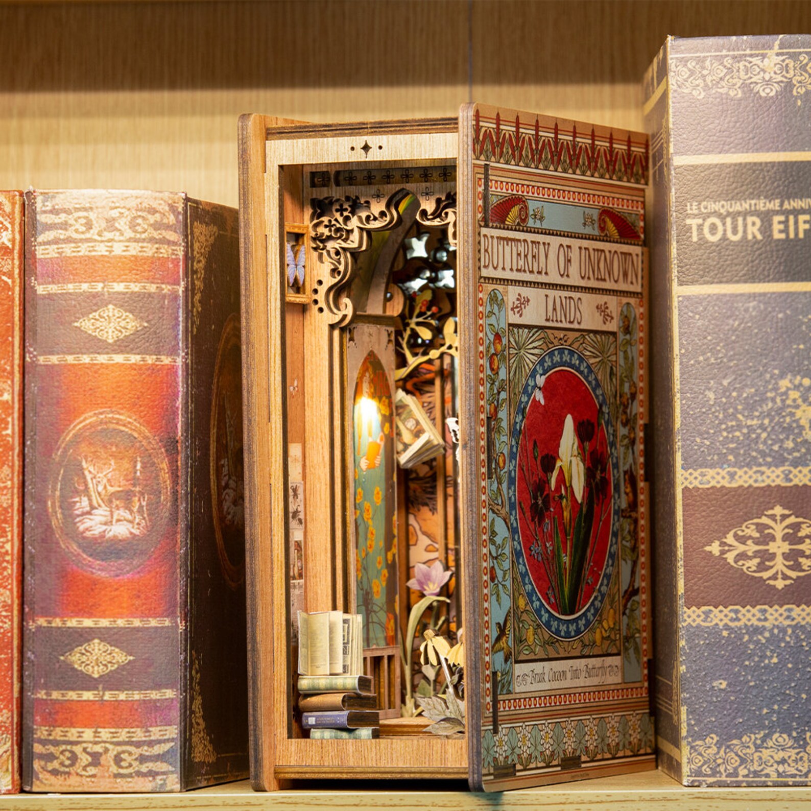 DIY Book Nook Bookshelf Insert Book Nook Dioramabooknook Kit Etsy