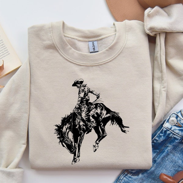 Cowboys Western Sweatshirt, American Western Graphic Crewneck, Rodeo Gift Shirt, Country Sweatshirt, Western Hoodie, Holiday Sweater