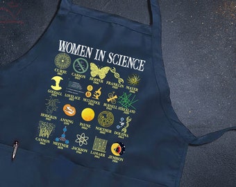 Women In Science Apron, Mothers Day Gift,  New Home Gift, Cute Apron For Women,  Mama Gift, Birthday Gift, RM-338