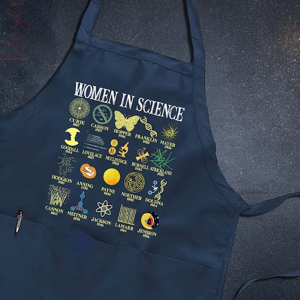 Women In Science Apron, Mothers Day Gift,  New Home Gift, Cute Apron For Women,  Mama Gift, Birthday Gift, RM-338