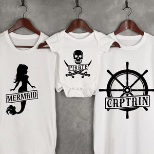 Custom Captain shirt, First Mate shirt, Personalized captain Crew shirt, Mermaid Shirt, Cruise shirt,  Family Shirts,  Personalized Shirt