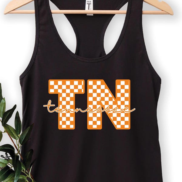 Tennessee Tank Top, Checkers Tennessee  Tank Top, Vintage Tennessee Tank Top, Tennessee Travel Gift