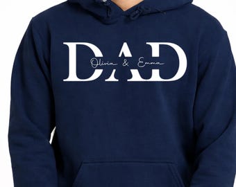 Custom Dad Hoodie With Kids Names, Fathers Day Gift, Birthday Gifts for Dad, New Dad Sweatshirt, Personalized Dad Sweatshirt