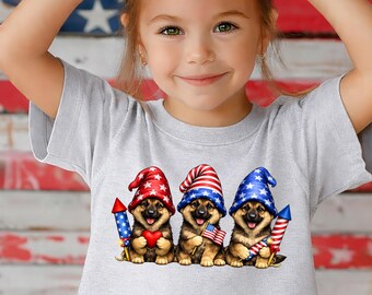 Patriotic Dog T-Shirt, German Shepherd USA Flag Shirt, Dog Owner Gift,  4th of July Tee, İndepence Day Gift, Puppy Apparel