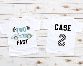 Two fast Race Car Shirt, Racecar Birthday Shirt, Birthday Boy Shirt, Racecar Birthday Party Shirt, Toddler Boy Shirt