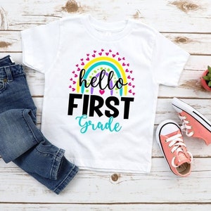 Kinder Garden Shirt, Hello First Grade Shirt,First Grade Teacher Shirt, Back To Shool,First Day Of School Shirt, Teacher Shirts