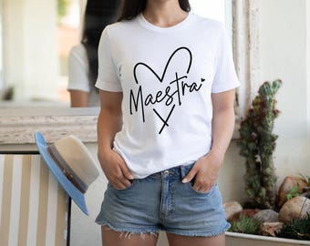 Maestra Shirt Maestra Gift Spanish Teacher Shirt Spanish Teacher Gift Maestra Shirt Maestra Gift Spanish Teacher Shirt Latina Shirt