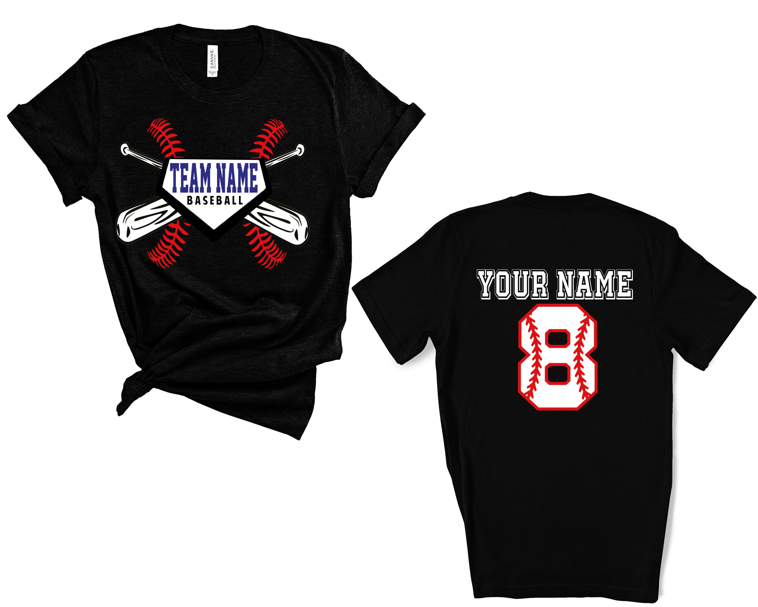 Custom Baseball Shirts Baseball Numbers Shirt Personalized Etsy