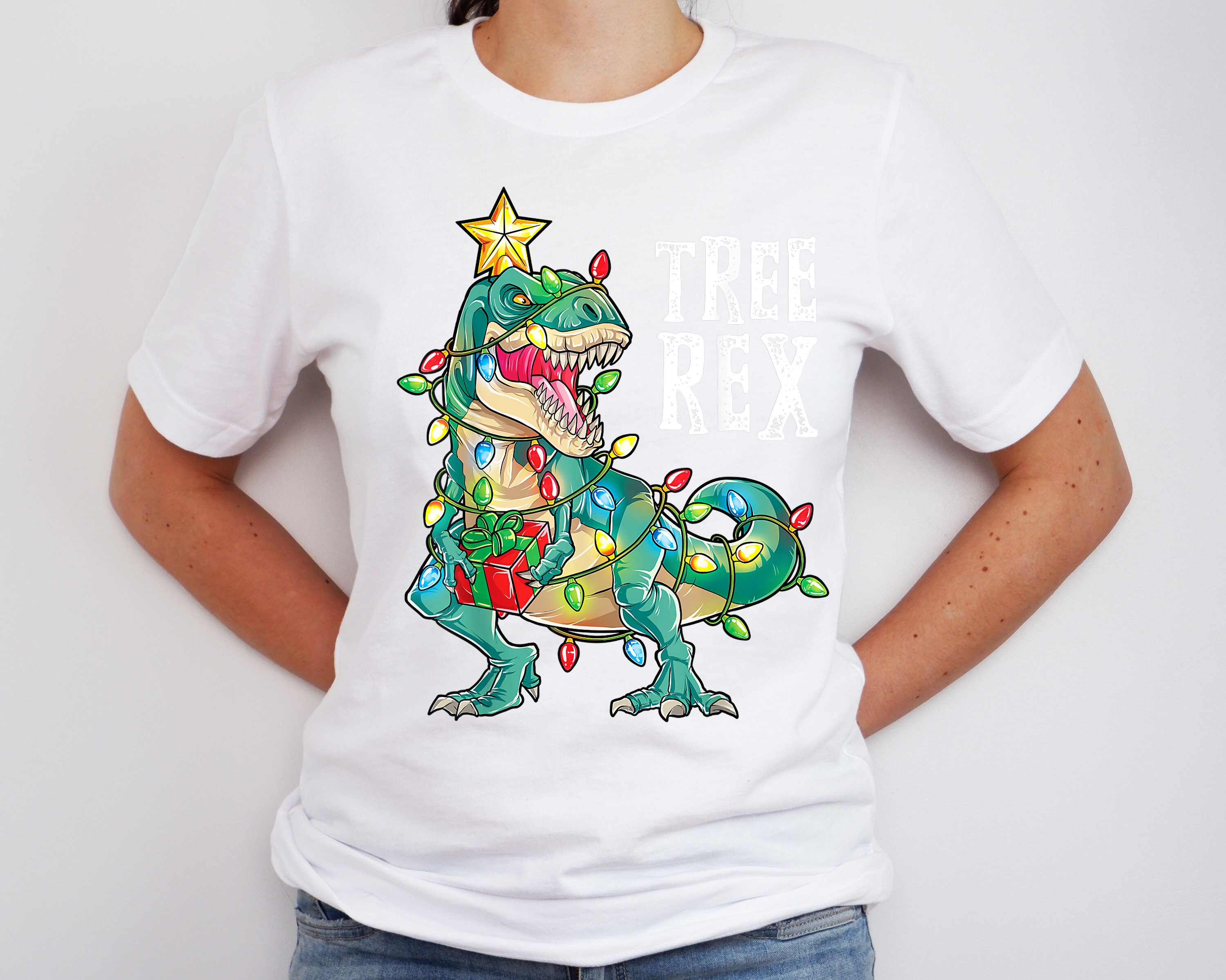 Discover Tree Rex Shirt, Christmas T-Rex, Christmas Dinosaur, Christmas Gift, T-Rex Christmas Shirt, Funny Christmas Party Shirt