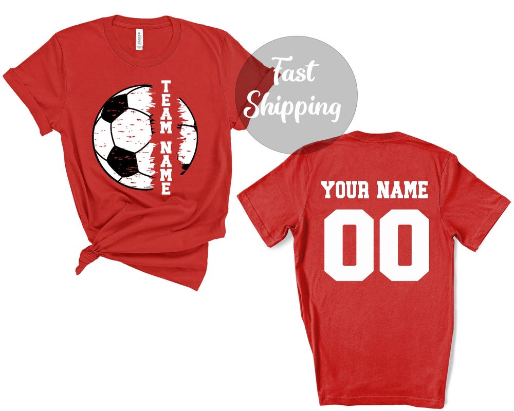 Custom Soccer Shirts, Personalize Shirt,Custom Shirt,Sports Parent Shirt, Soccer Mom Shirt, Cute Mom Shirt, Sports Shirt, Soccer Team Shirt Printfushion