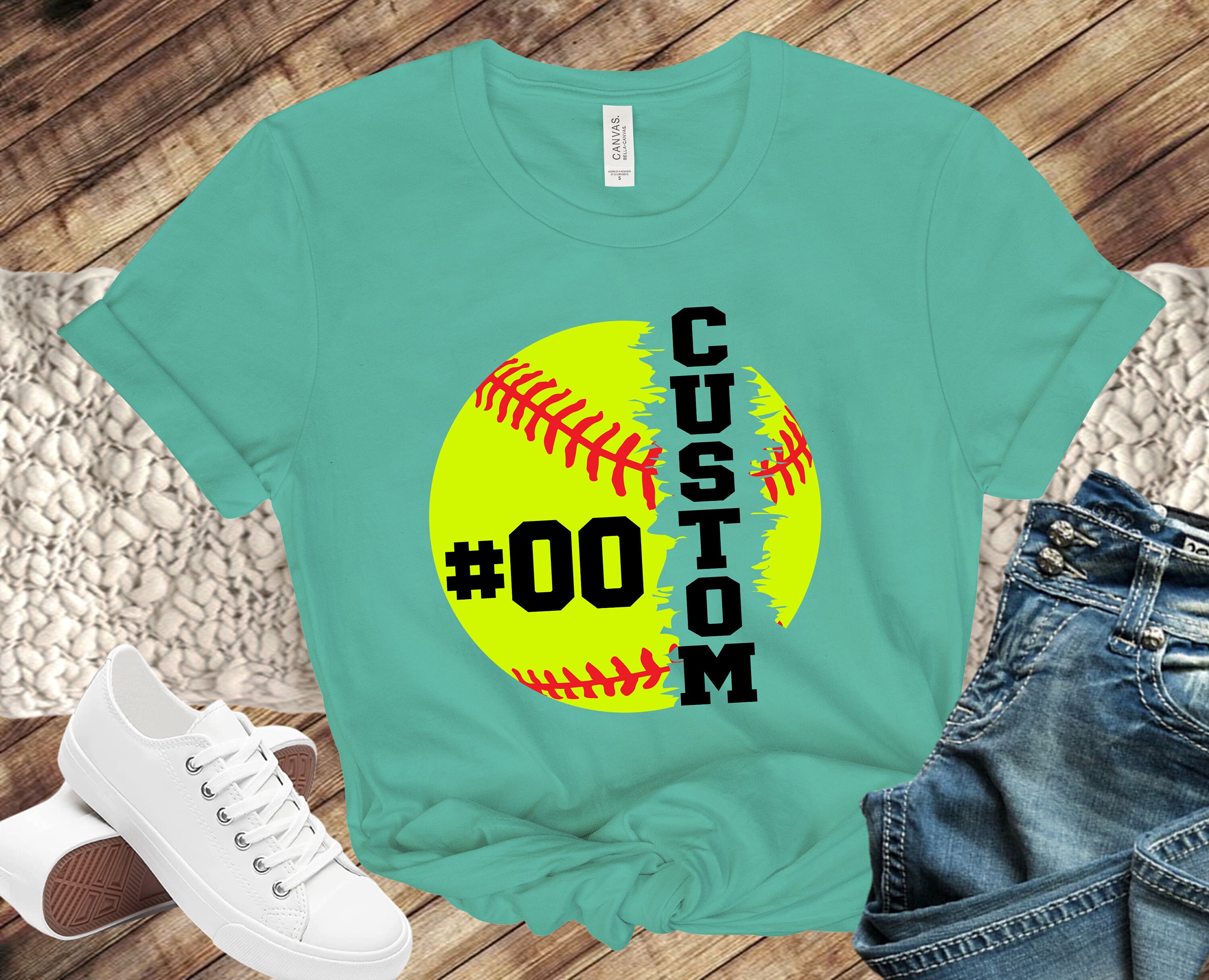 Custom Softball Shirts Softball Spirit Wear Softball Numbers Etsy