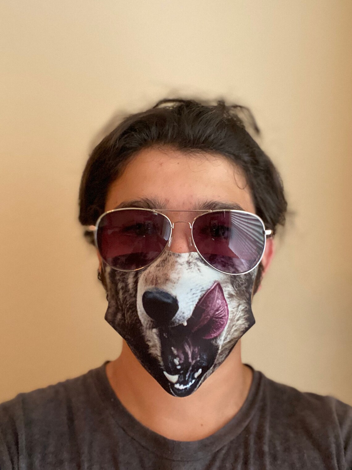Dog Mouth Face Mask Unisex Athletic Stretch Fabric Washable Etsy
