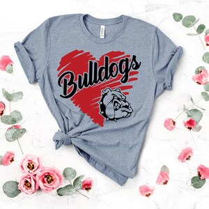 Camiseta de fútbol personalizada, camiseta escolar de los Bulldogs, camiseta de fútbol de los Eagles, camiseta de espíritu de equipo, camiseta del equipo de los Bulldogs, camiseta de fan de los Bulldogs imagen 3