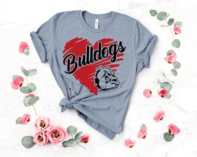 Camiseta de fútbol personalizada, camiseta escolar de los Bulldogs, camiseta de fútbol de los Eagles, camiseta de espíritu de equipo, camiseta del equipo de los Bulldogs, camiseta de fan de los Bulldogs imagen 3