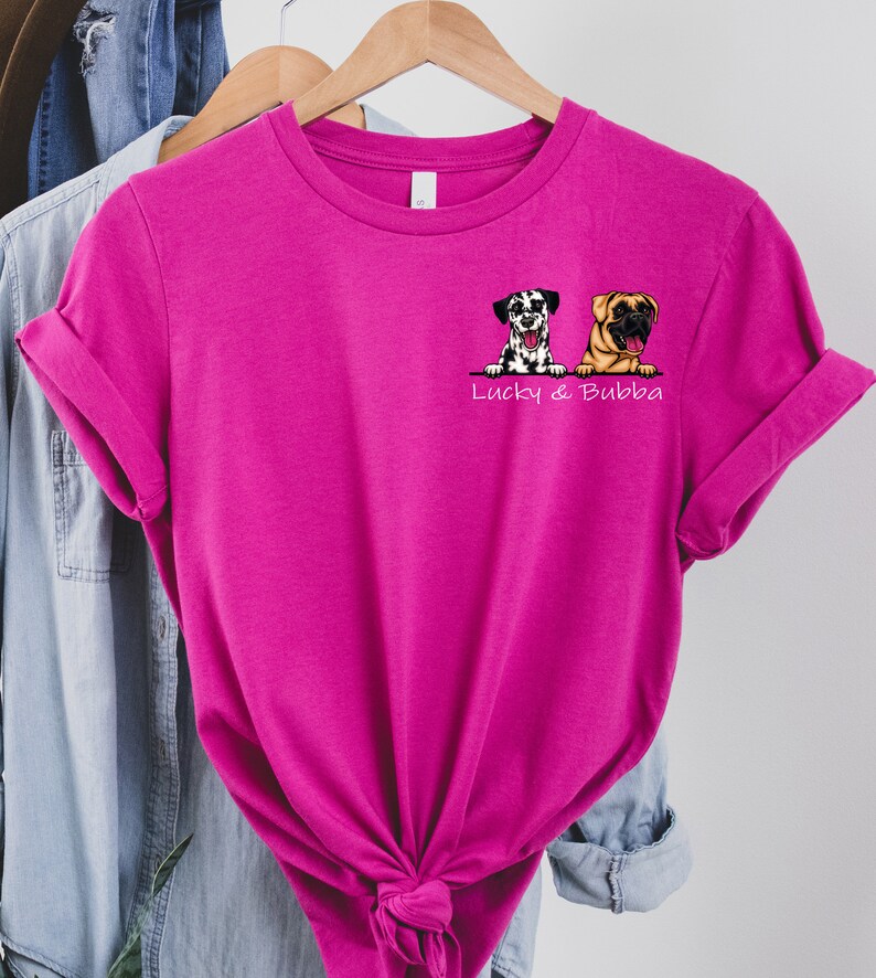 Custom Dog Shirt Custom Dog Tshirt Custom Dog Photo and Name Etsy