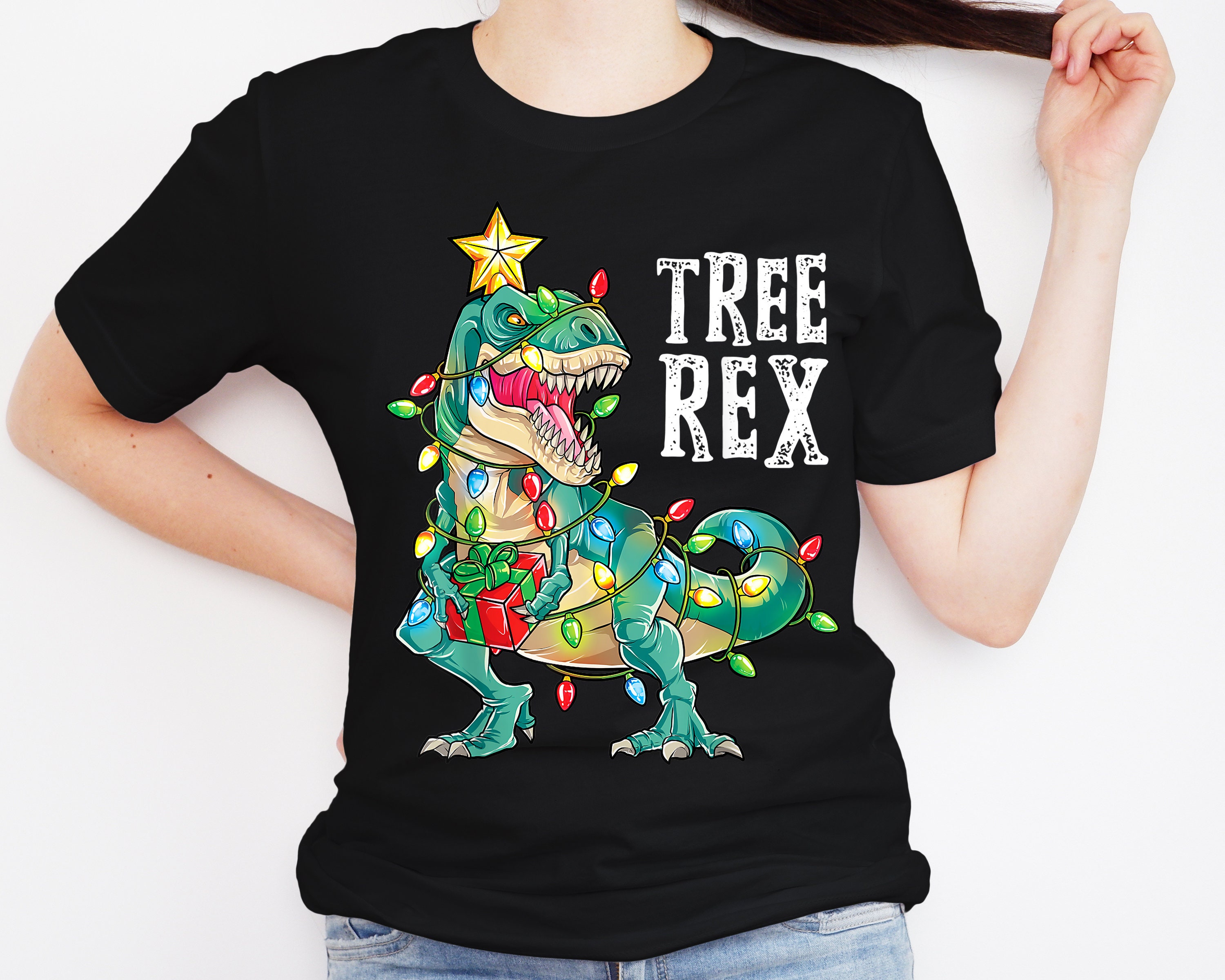 Discover Tree Rex Shirt, Christmas T-Rex, Christmas Dinosaur, Christmas Gift, T-Rex Christmas Shirt, Funny Christmas Party Shirt