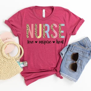 Love Inspire Heal Shirt, Nurse T-Shirt, Nurse Tees, Cute Nurse Shirts, Nurse Appreciation Gift, Nurse Gift Idea, Nurses Week Gift