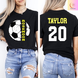 Custom Soccer Shirts Personalized Soccer Gift for Mom Shirt Game Day Tshirts Sports Tee Soccer Team Outfit