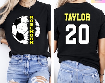 Custom Soccer Shirts Personalized Soccer Gift for Mom Shirt Game Day Tshirts Sports Tee Soccer Team Outfit