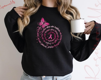 Breast Cancer Sweatshirt, Cancer Fighter Sweatshirt, Support The Fighters Sweater, Breast Cancer Awareness