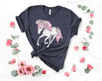 Horse Graphic T-Shirt Western Cowgirl Shirt Equestrian Gift for Her Country Style Women's Tee