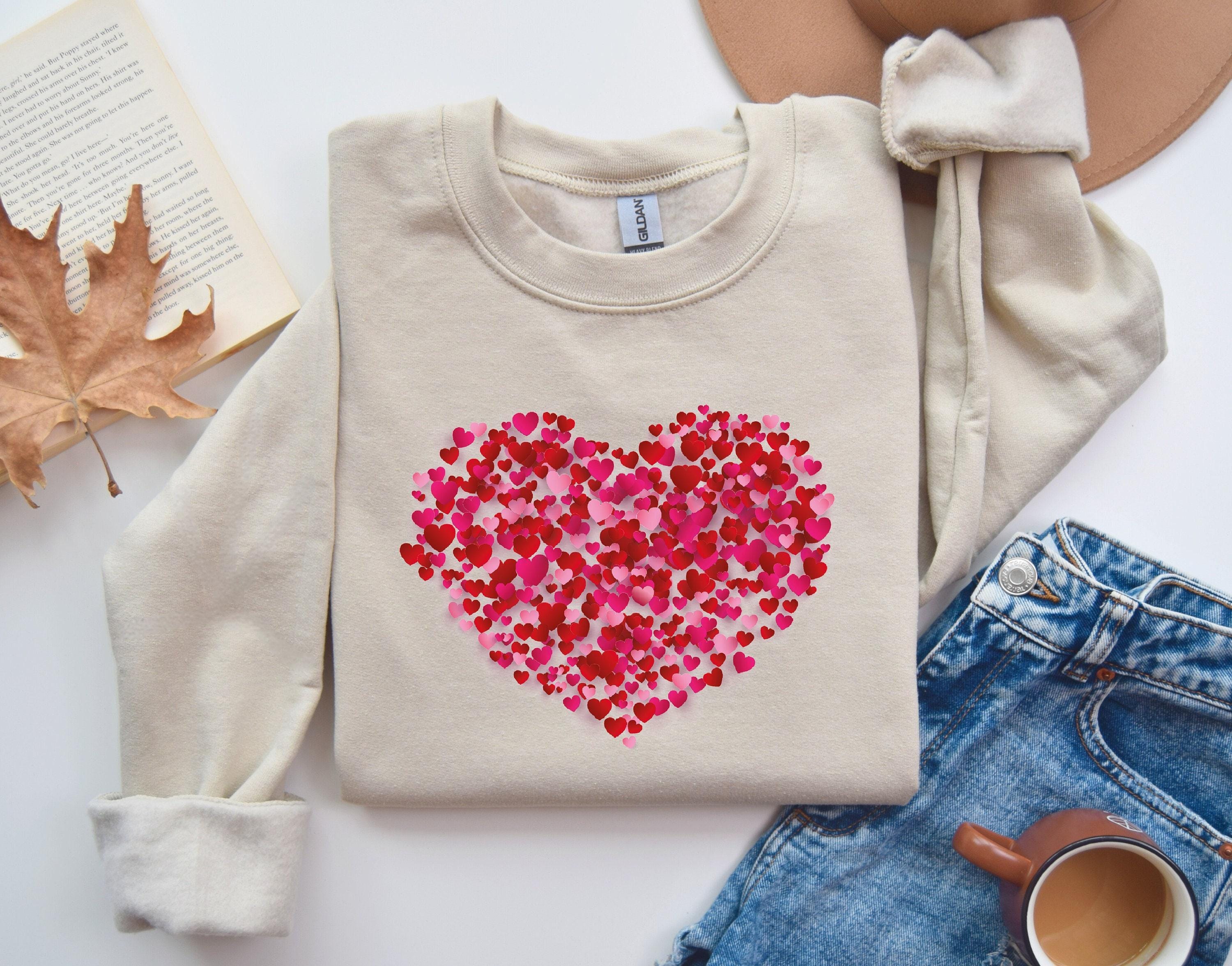 Floral Heart Sweatshirt, Flower Lover Valentines Day Sweater, Heart Sweatshirt, Heart Hoodie, Flower Sweatshirt, Best Friend Gift, Heart Tee
