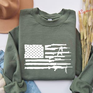 USA Flag Sweatshirt, Patriotic Sweatshirt, American Flag Hoodie, USA Sweatshirt, America Sweatshirt image 2