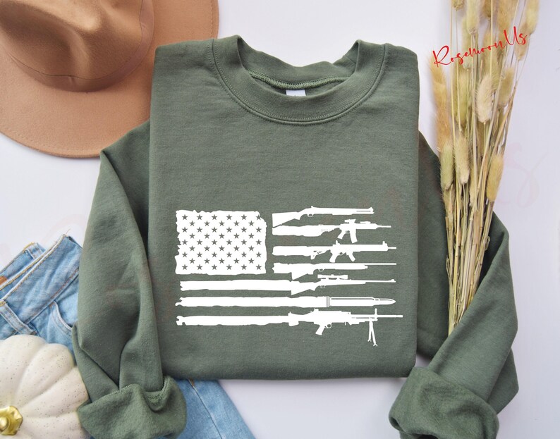 USA Flag Sweatshirt, Patriotic Sweatshirt, American Flag Hoodie, USA Sweatshirt, America Sweatshirt image 2