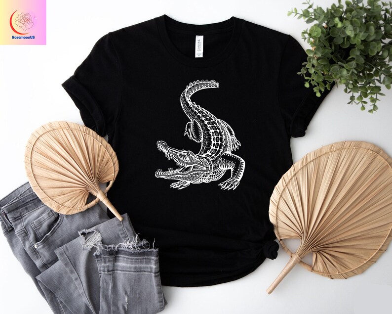 Fun and wild alligator tee for animal lovers! Great for camping, hiking, or gifting. Show off your love for gators in style and comfort.