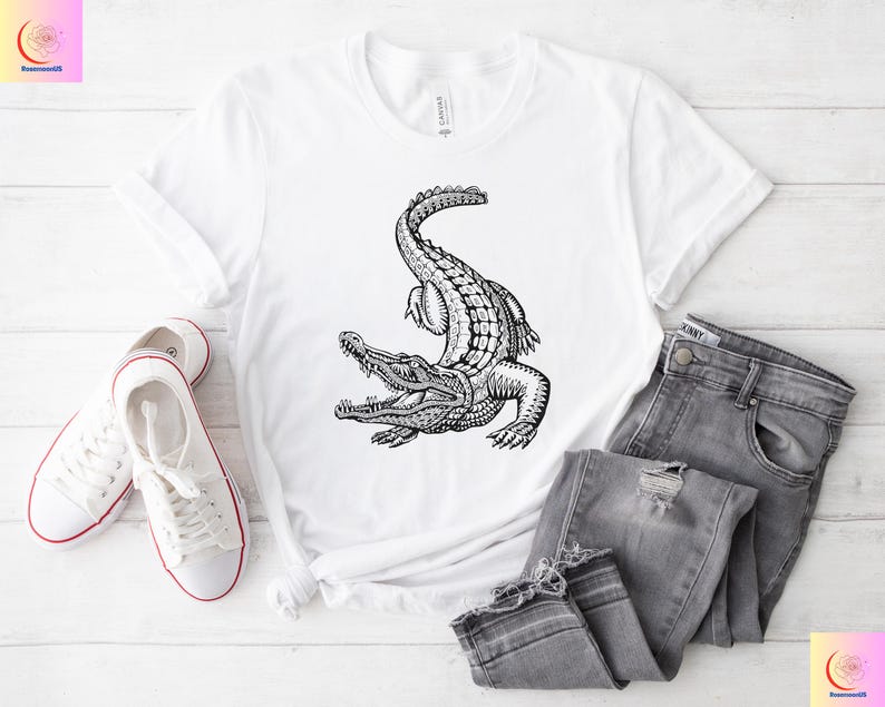 Fun and wild alligator tee for animal lovers! Great for camping, hiking, or gifting. Show off your love for gators in style and comfort.