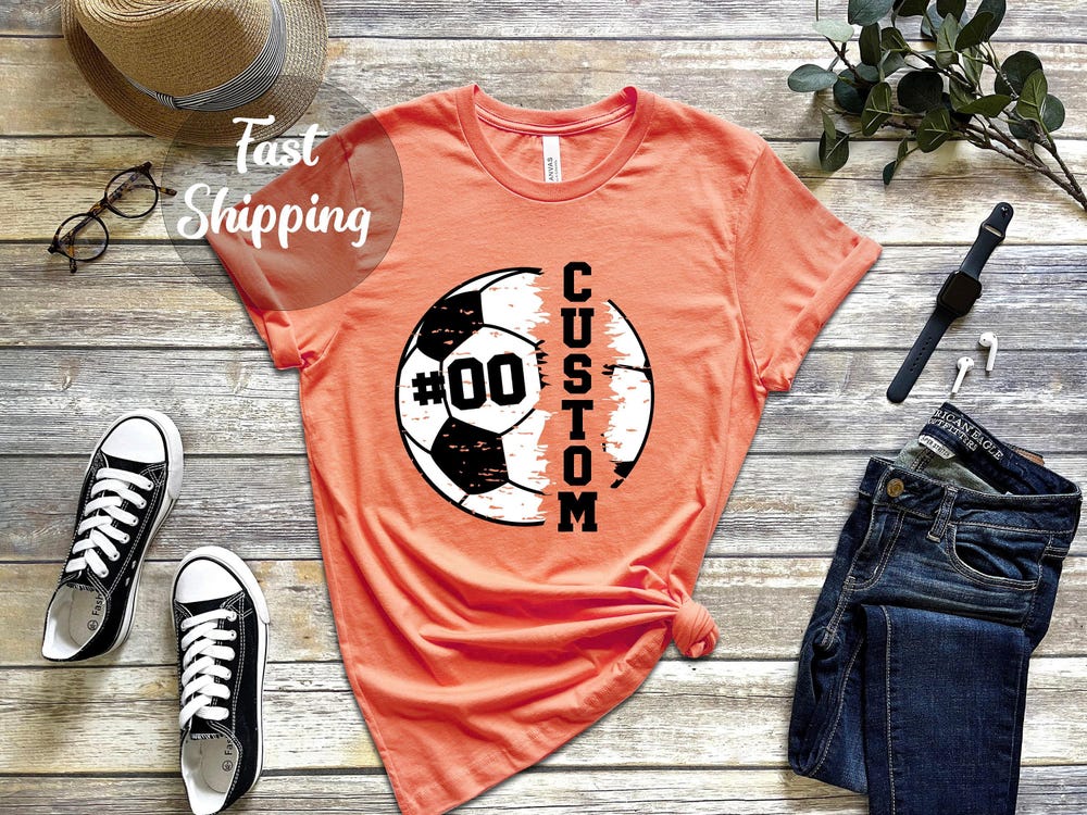 Soccer Shirts, Personalize Shirt,Custom Shirt,Sports Parent Shirt, Soccer Mom Shirt, Cute Mom Shirt, Sports Shirt, Soccer Team Shirt Printfushion