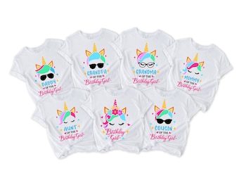 Birthday Girl Shirts, Unicorn Party, Unicorn Birthday, Unicorn Outfit, Personalized unicorn, Unicorn shirt, Pastel Rainbow Unicorn