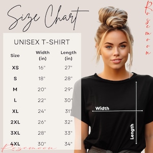 the size chart for a women's t - shirt