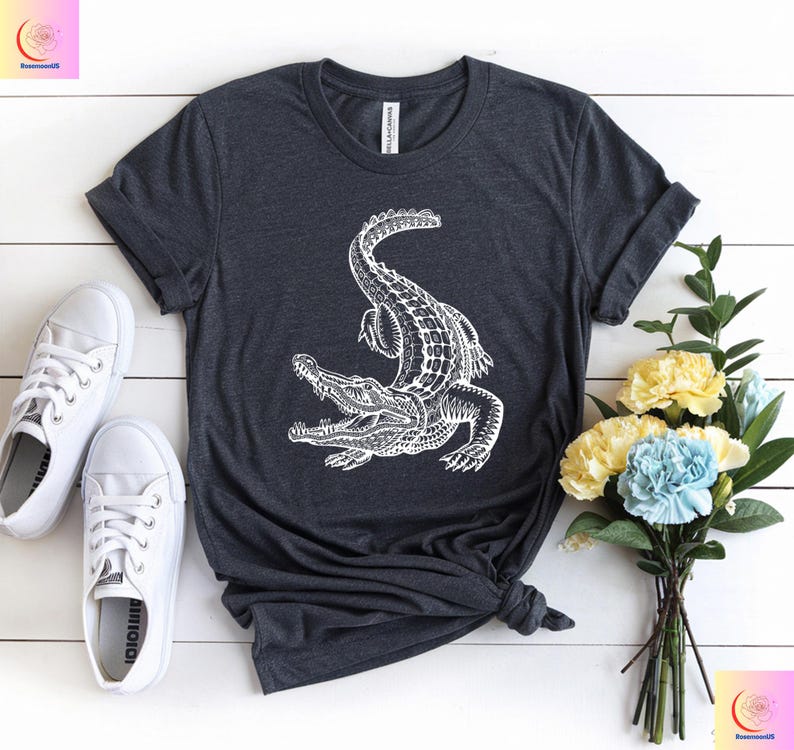 Fun and wild alligator tee for animal lovers! Great for camping, hiking, or gifting. Show off your love for gators in style and comfort.