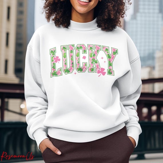 Lucky St Patricks Day Sweatshirt, St. Patrick's Day Gift, Irish Mom Sweatshirt, Lucky Sweater, Women St Patricks Hoodie, St Pattys Outfit