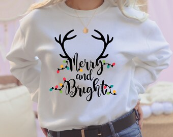 Merry and Bright Sweater - Etsy