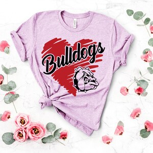 Camiseta de fútbol personalizada, camiseta escolar de los Bulldogs, camiseta de fútbol de los Eagles, camiseta de espíritu de equipo, camiseta del equipo de los Bulldogs, camiseta de fan de los Bulldogs imagen 5