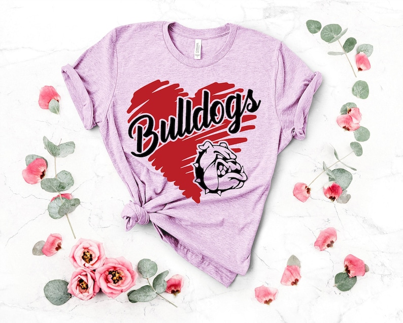 Camiseta de fútbol personalizada, camiseta escolar de los Bulldogs, camiseta de fútbol de los Eagles, camiseta de espíritu de equipo, camiseta del equipo de los Bulldogs, camiseta de fan de los Bulldogs imagen 5
